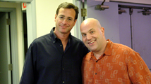 Al and Bob Saget backstage at Lisner Auditorium.