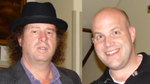 Al after the show at the Warner Theatre with Steven Wright.